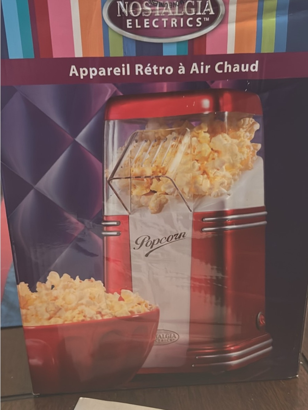 Retro Hot Air Popcorn Maker - Red